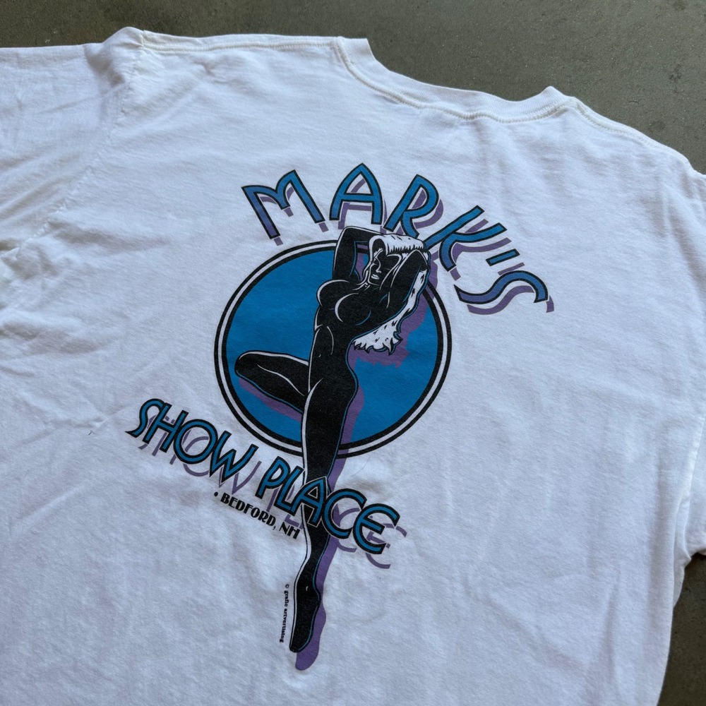 Vintage Anvil Marks Show Place Strip Club Tee XL